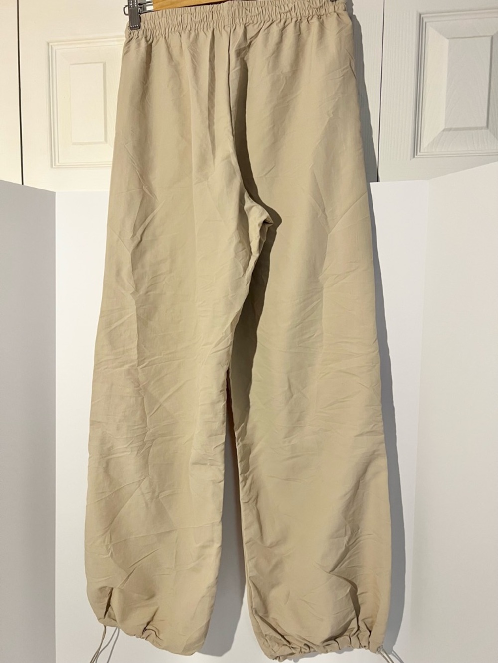 Zara Beige Wide Leg Drawstring Parachute Pants - XS NWT - Picture 9 of 10